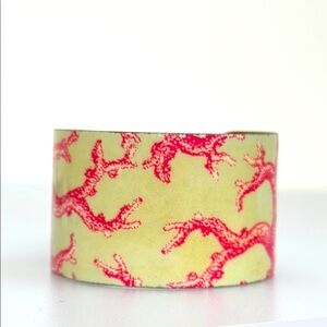 Palm Beach Boutique Pink and Green enamel Cuff Bracelet